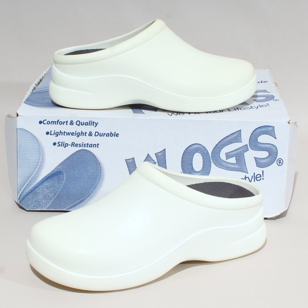 Womens Klogs Size 7 M Off White Slip On Work Shoes Non Slip Waterproof